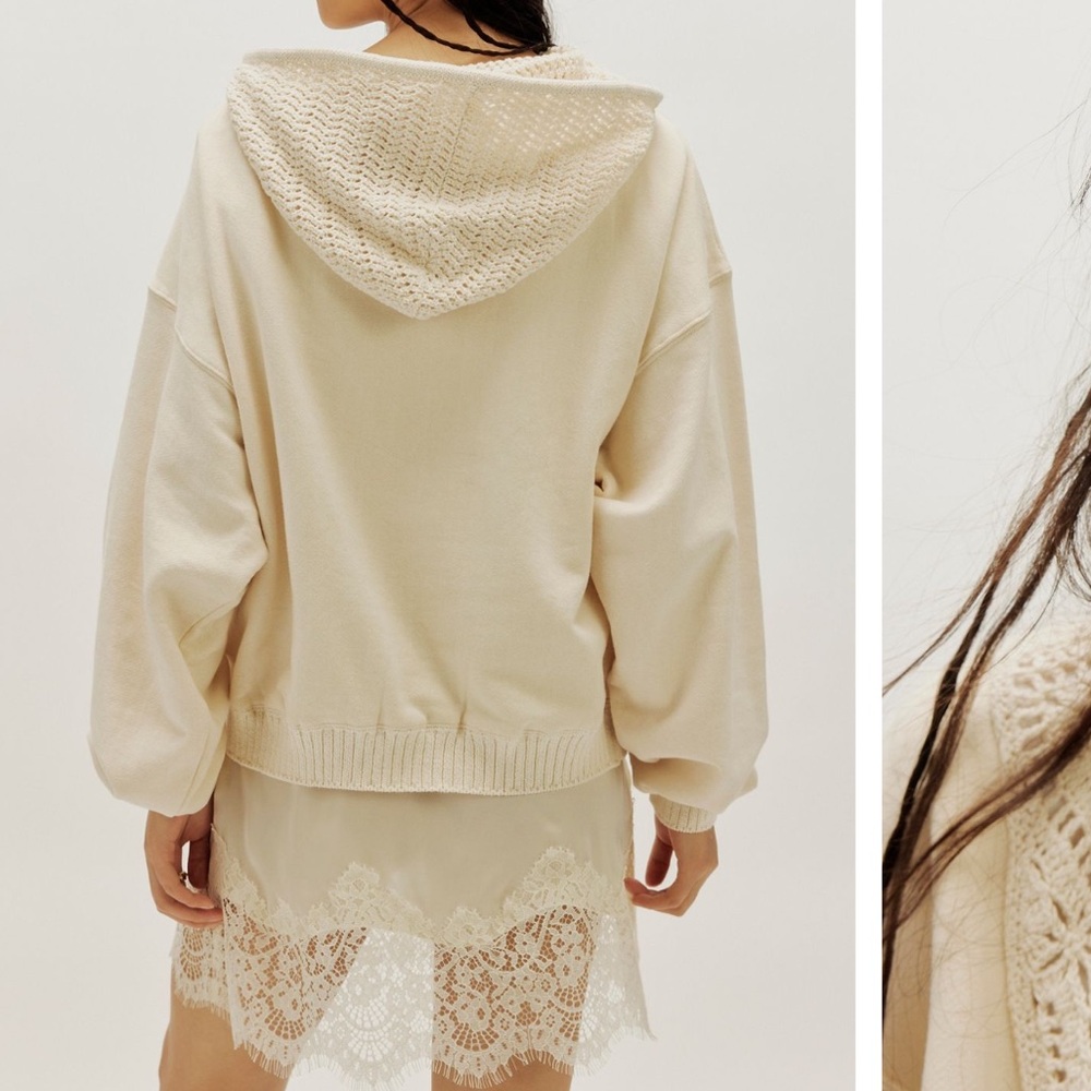 Free People Jocelyn Crochet Hoodie, XS - Picture 2 of 6